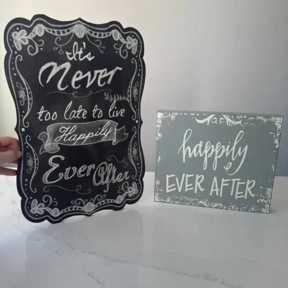 Bundle of Wedding Signage Bridal Engagement Signs Decor Gifts - Picture 1 of 7